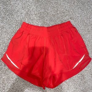 SIZE 4 RED LULULEMON SHORTS
